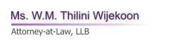 Ms. W.M. Thilini Wijekoon    Attorney-at-Law, LLB