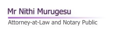Mr Nithi Murugesu Attorney-at-Law and Notary Public